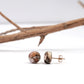 Opalescent Rose Studs XKRAFTS