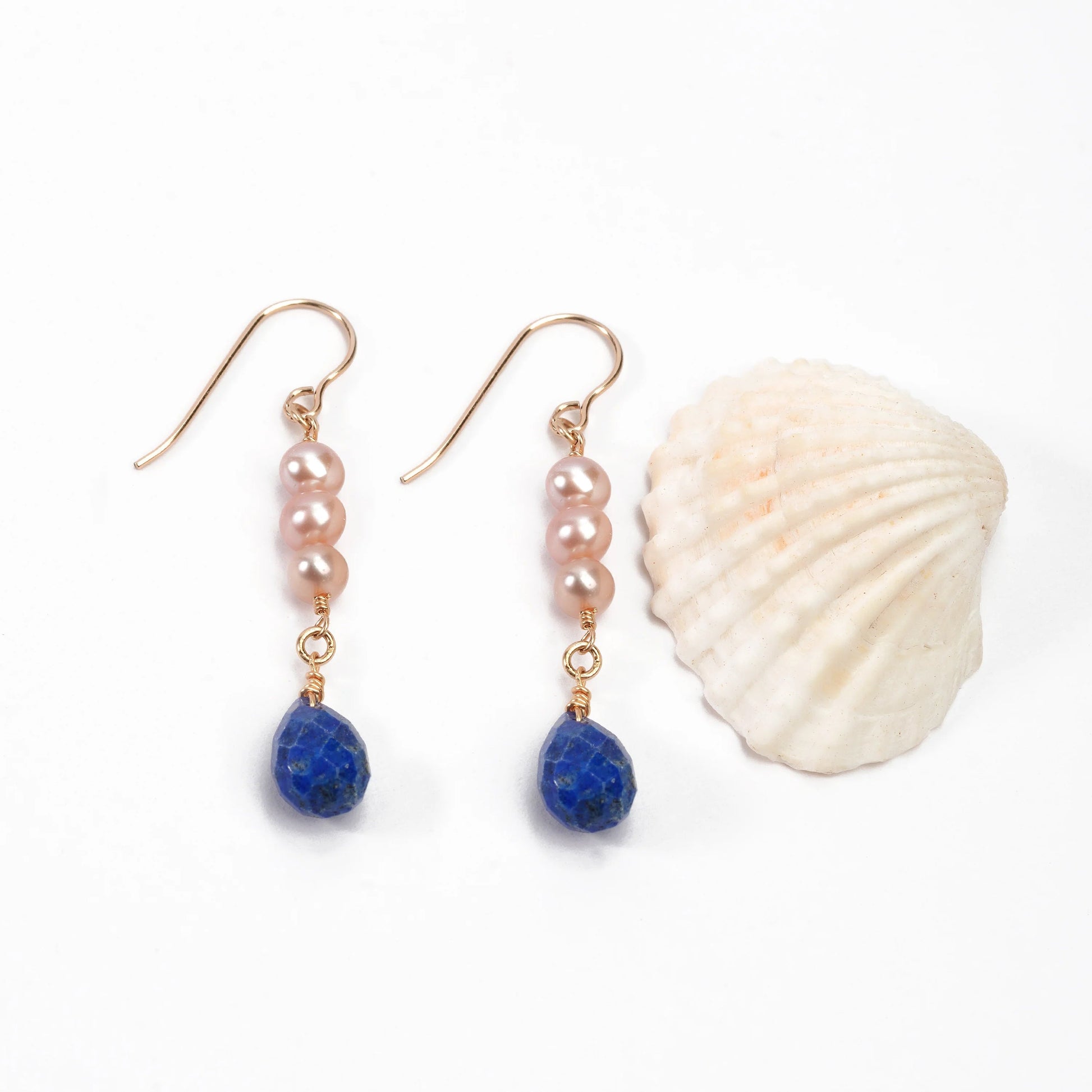 Lapis Luxe Pearl Drop Earrings XKRAFTS