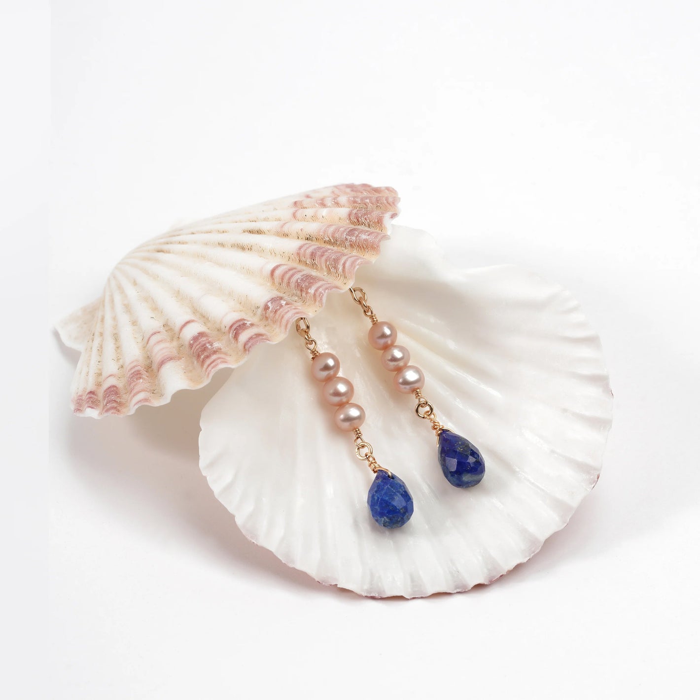 Lapis Luxe Pearl Drop Earrings XKRAFTS