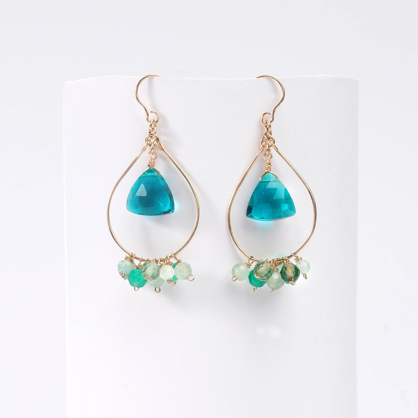 Emerald Dream Charm Hoops XKRAFTS